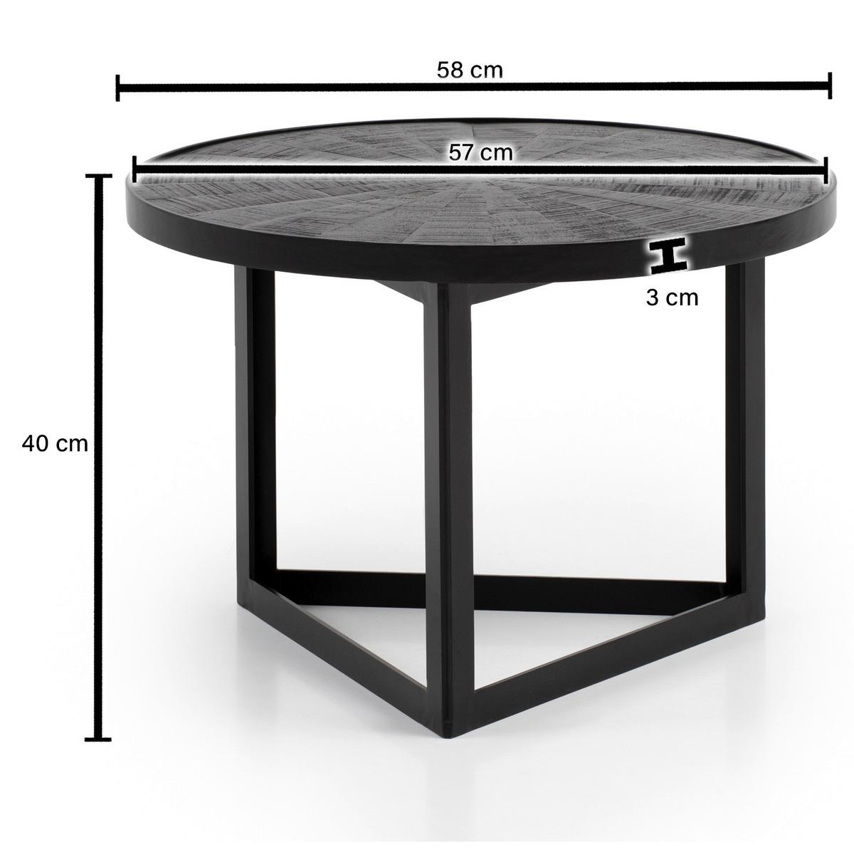 KONFERENČNÍ STOLEK WL6.790 - černá, Design, kov/dřevo (58/58/40cm) - MID.YOU