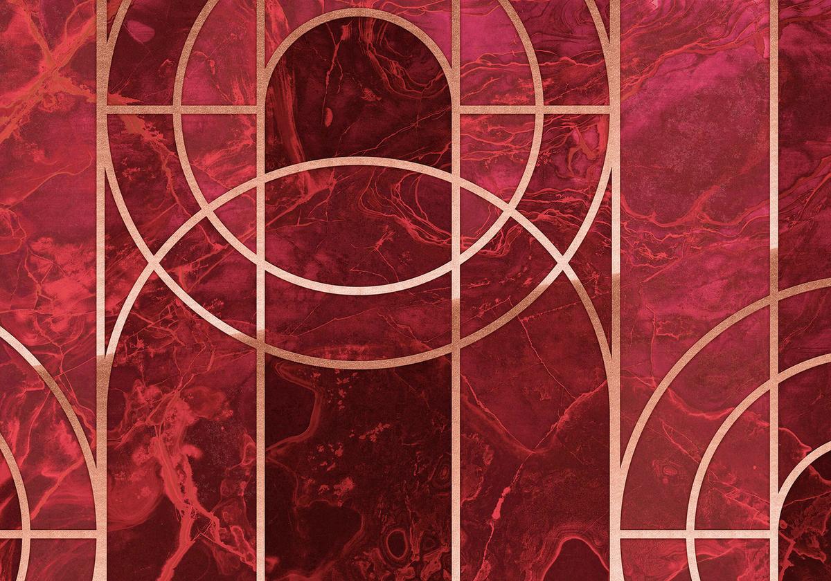 Fototapete Pompeux - Rot/Braun, Trend, Papier (400/280cm) - Komar