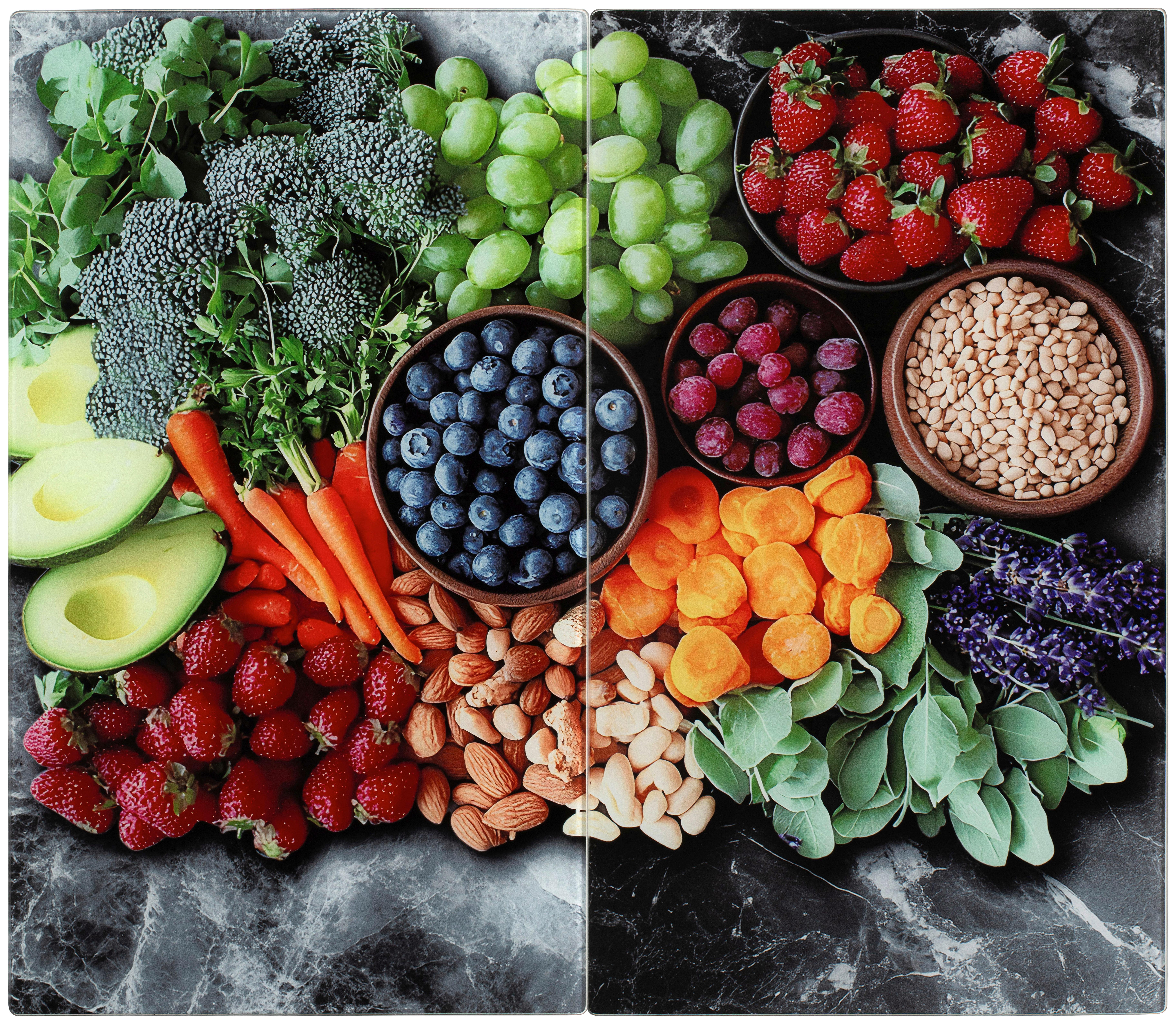 Schneidebrett Nena - Multicolor, Design, Glas (52/30/0,4cm) - James Wood