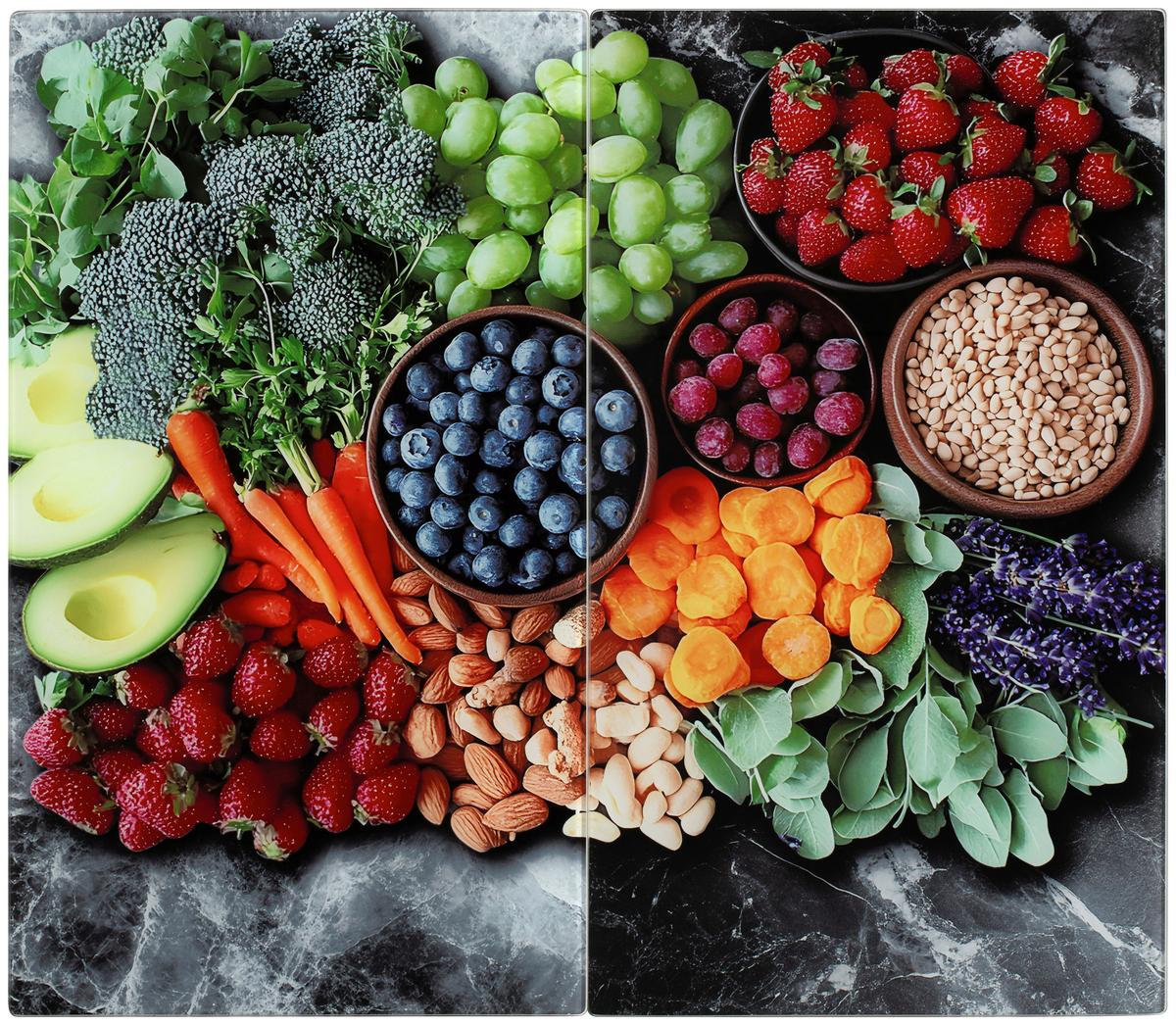 Schneidebrett Nena - Multicolor, Design, Glas (52/30/0,4cm) - James Wood