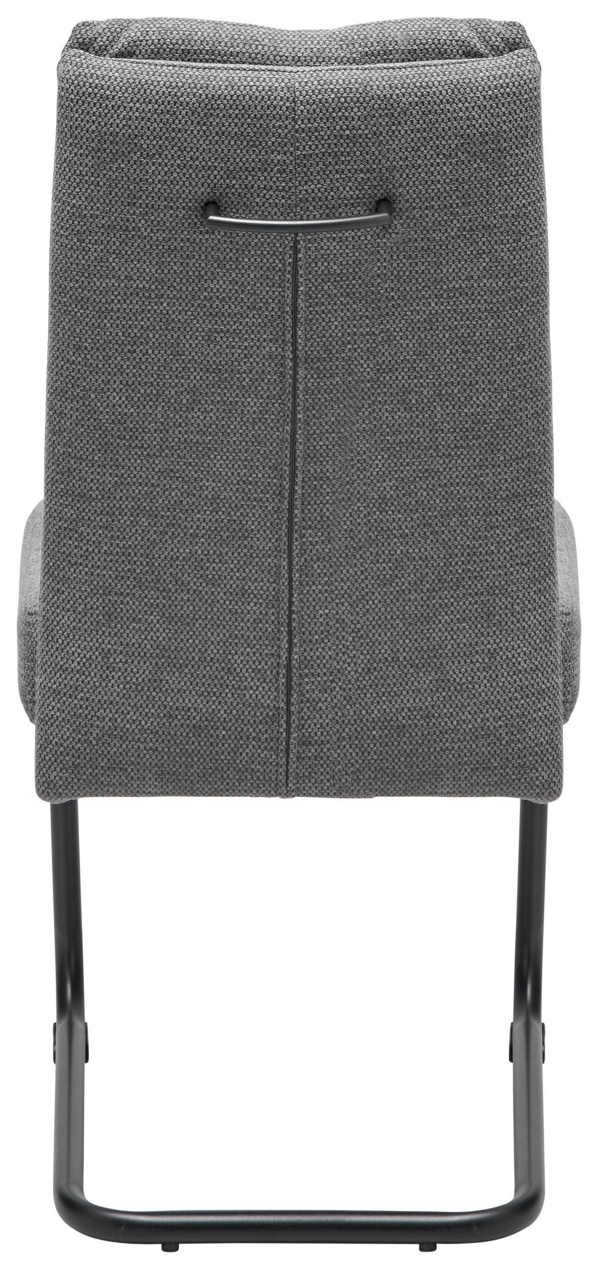 Schwingstuhl-Set Hilal - Dunkelgrau/Schwarz, LIFESTYLE, Holz/Textil (45/94/62cm) - MID.YOU