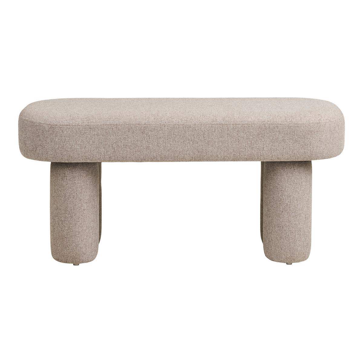 POLSTERBANK Weston Greige B: 95cm - Greige, Design, Textil (95/45/36cm) - MID.YOU