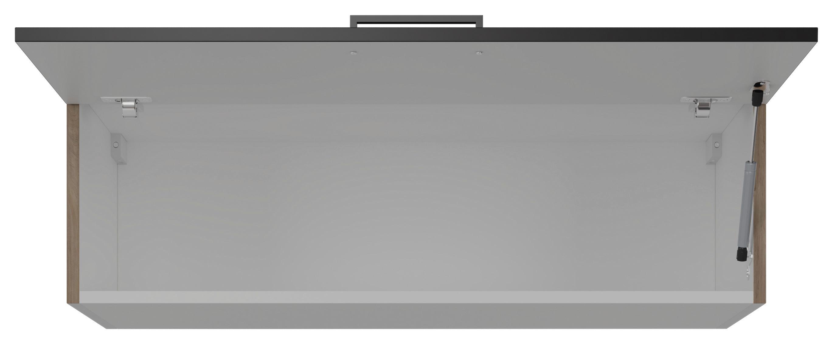 Küchenoberschrank Capri Eiche/Schwarz B: 100 cm - Eichefarben/Schwarz, KONVENTIONELL, Holzwerkstoff (100/32/32cm) - FlexWell