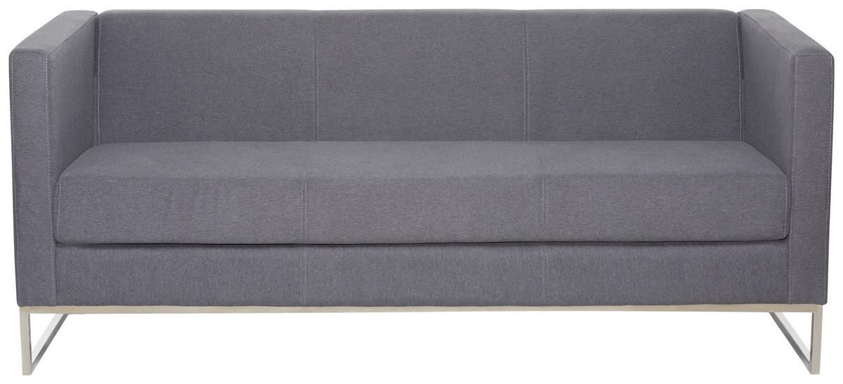 3-Sitzer-Sofa Barbados Dunkelgrau - Dunkelgrau/Silberfarben, MODERN, Textil (172/71/72cm) - MID.YOU