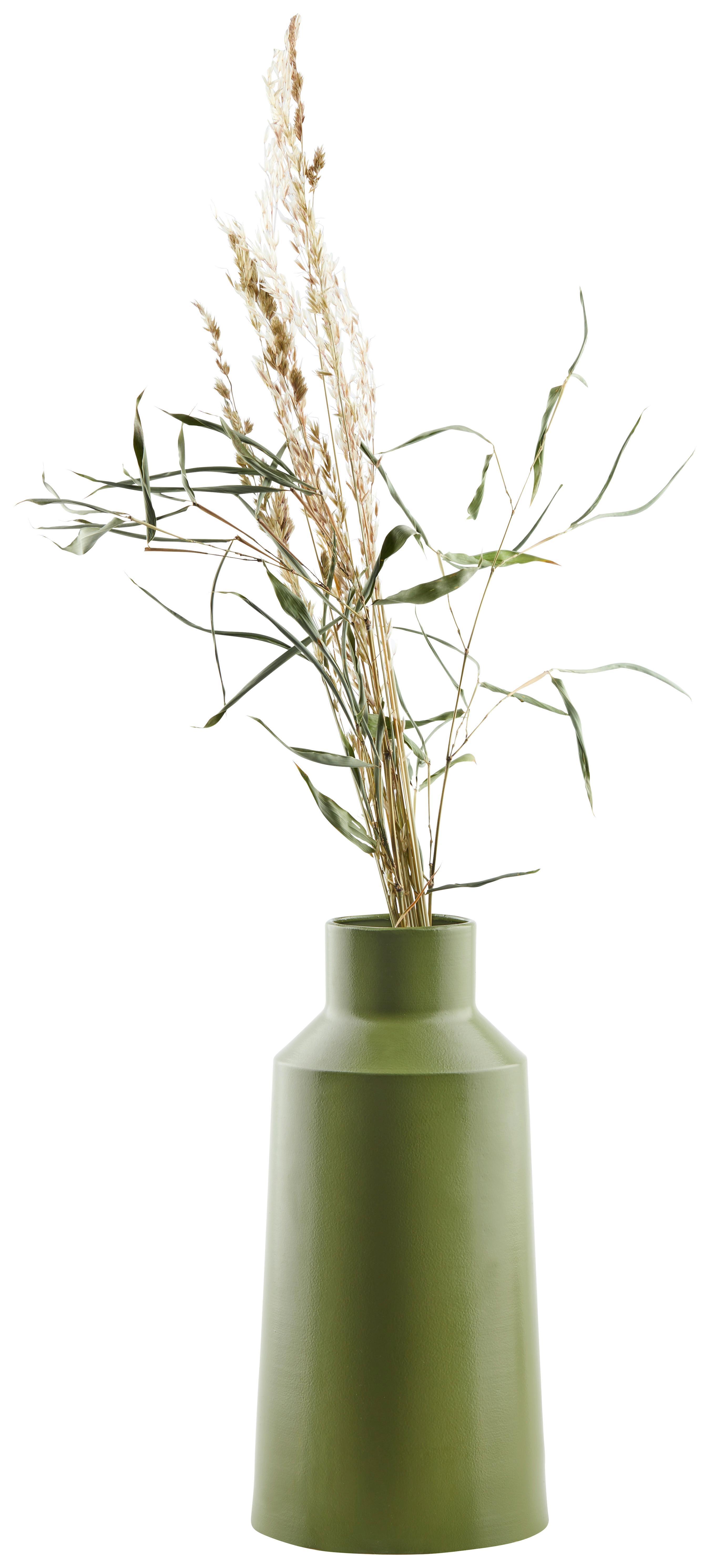 Váza Aceto, V: 30,5cm - zelená, Moderný, kov (15/30,5cm) - Premium Living