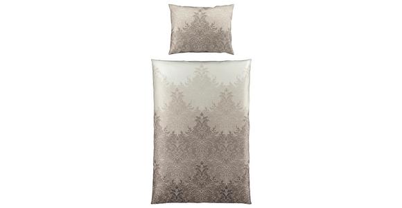 Satin Bettwäsche 140x200 cm Odette Baumwolle Taupe/Beige - Taupe/Beige, ROMANTIK / LANDHAUS, Textil (140/200cm) - James Wood