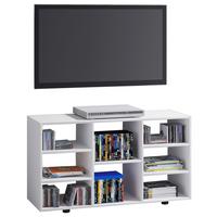 Biely regál, š: 114 cm FETINO - čierna/biela, Modern, kompozitné drevo/plast (114/60/40cm) - MID.YOU