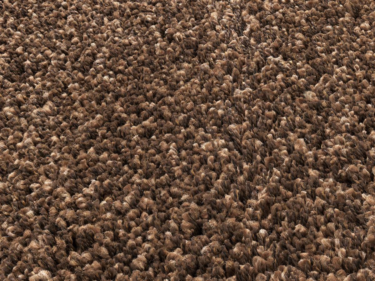 Hochflorteppich Fashion Shaggy Braun/grau Ø 100 Cm - Braun/Grau, Basics, Textil (100cm) - Novel