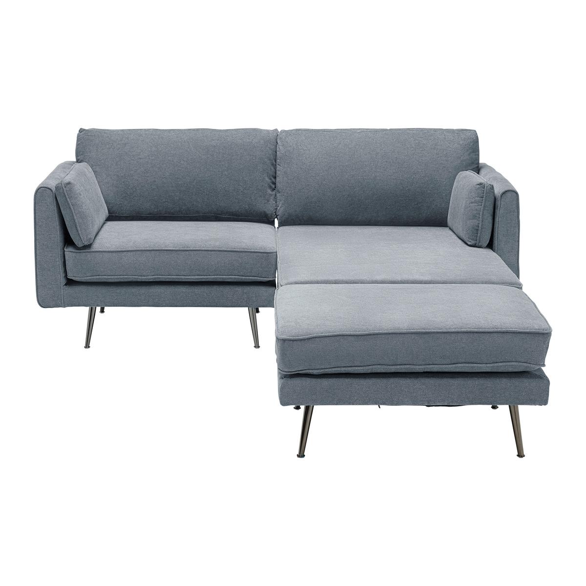 Sedací souprava DUNJA - šedá, Moderní, kov/dřevo (295/89/161cm) - P & B