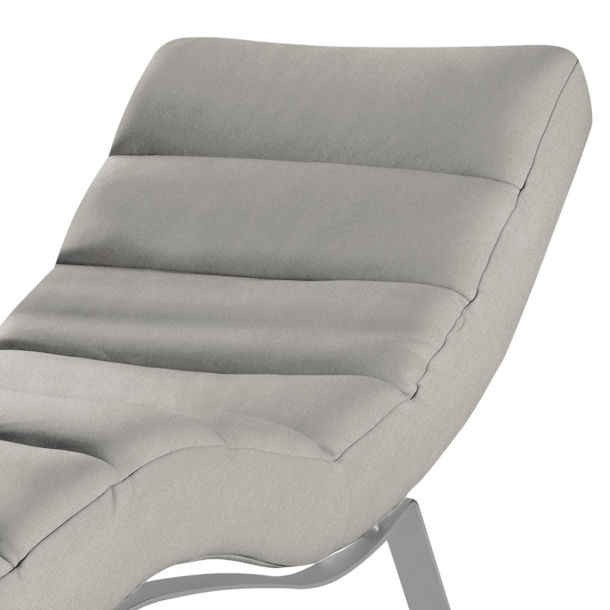 Relaxliege Swing Silver Grau B: 65 cm - Silberfarben/Grau, Design, Textil (65/65-95/171cm) - Livetastic