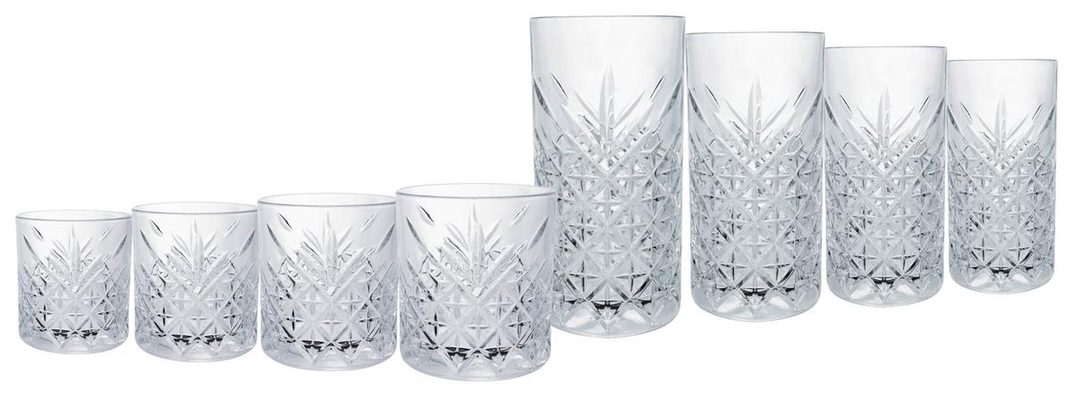 Gläserset Timeless 8--Teilig., Je ca. 450/340 ml - Klar, Basics, Glas (19/15/24cm) - Creatable