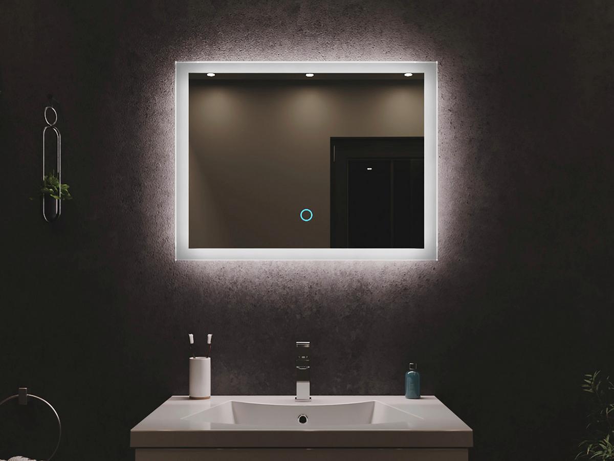 Badezimmerspiegel Led Spiegel Rechteckig B: 70cm - MODERN, Glas (70/53/3,2cm) - MID.YOU