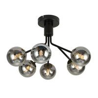 STROPNÍ SVÍTIDLO OVO - černá, Moderní, kov/sklo (46/30cm) - Mömax