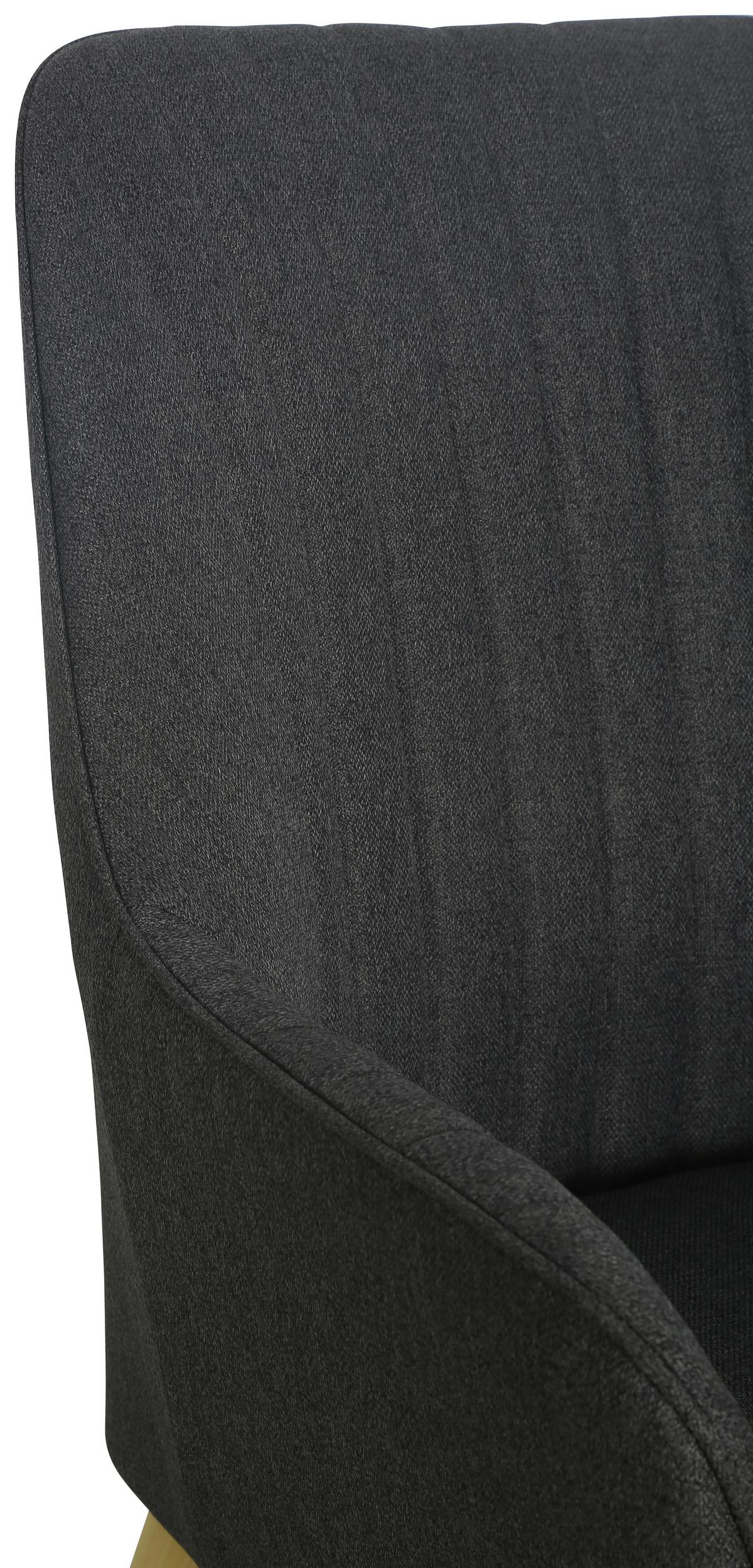 Sessel Juno - Dunkelgrau/Naturfarben, MODERN, Holz/Textil (71/85.5/67cm) - P & B