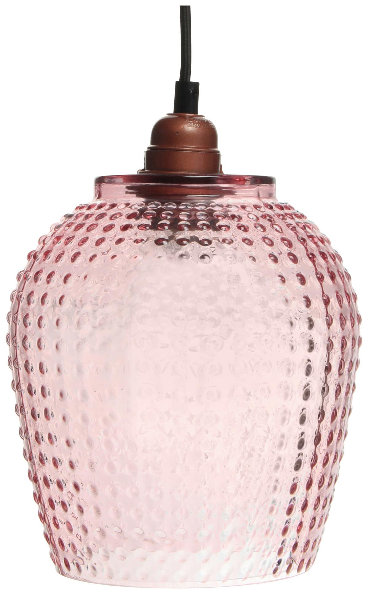 Hängeleuchte Terrific Riva Rosa - Rosa, Basics, Glas (18/18/27cm) - Kayoom