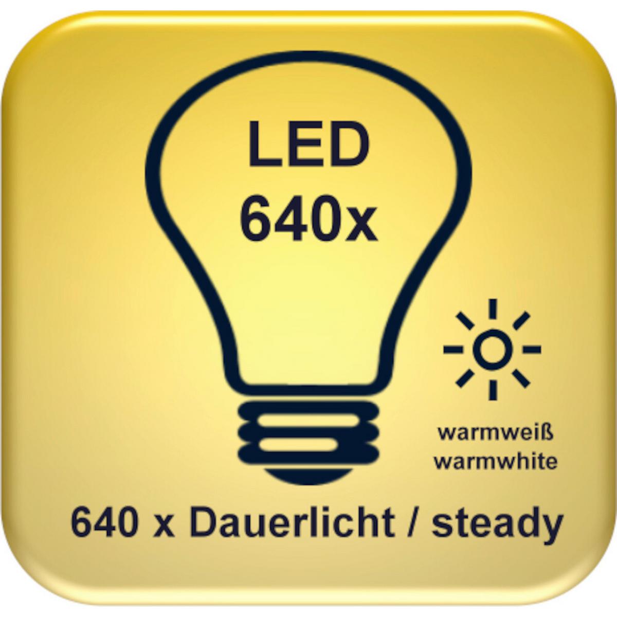 WEIHNACHTSBAUM LED Leuchtmittel warmweiß - Basics, Metall (400cm)