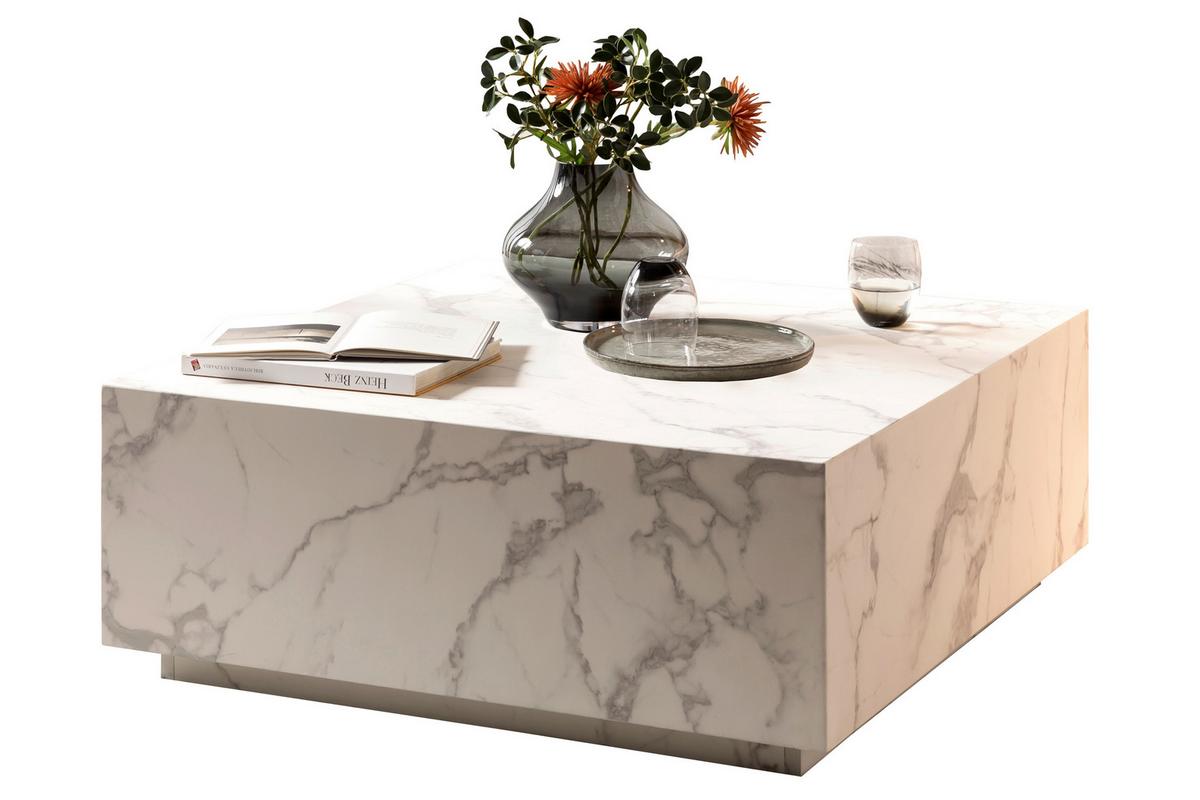 Couchtisch Weiß L: 90 Cm - Weiß, Design, Holzwerkstoff (90/90/35cm) - Livetastic