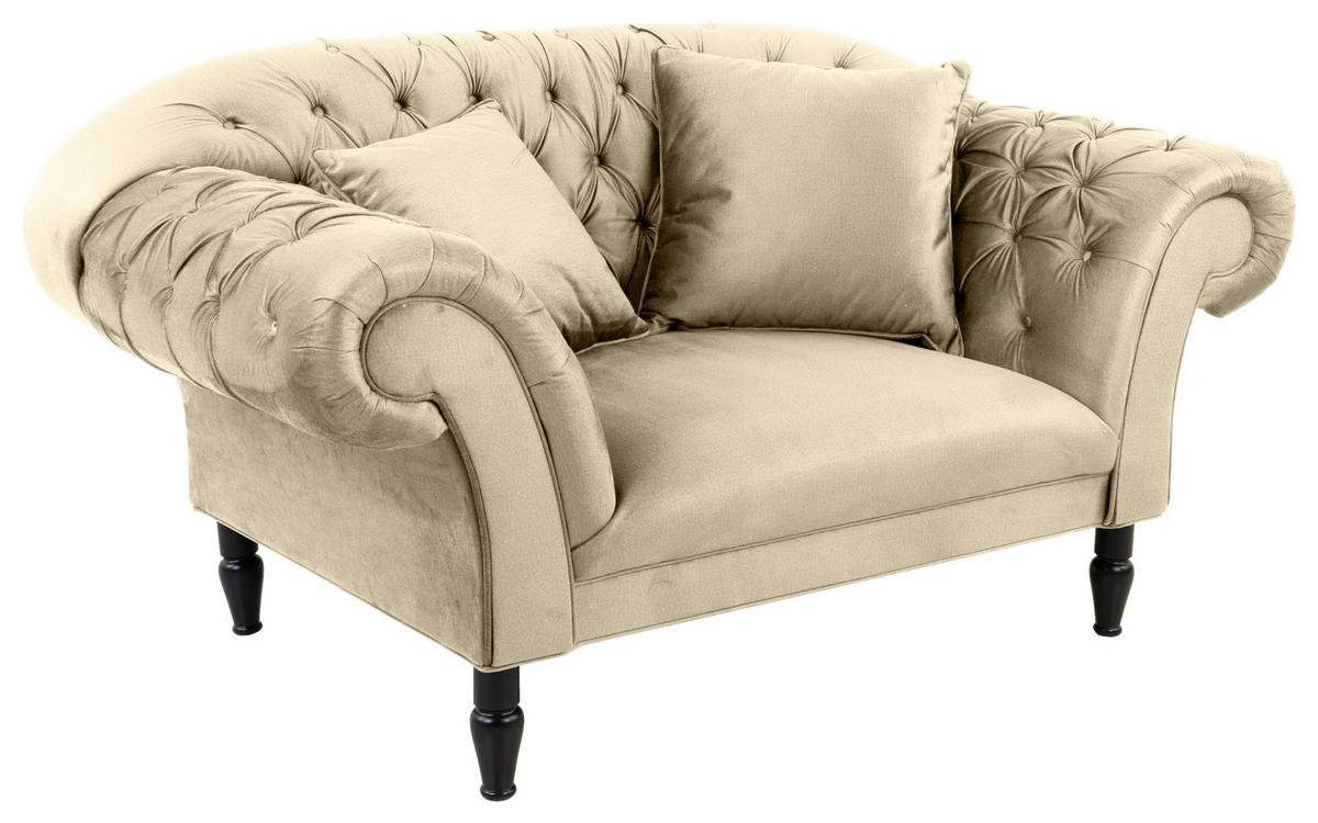 XXL-Sessel Cupido - Beige/Schwarz, Design, Textil (180/94/103cm) - MID.YOU