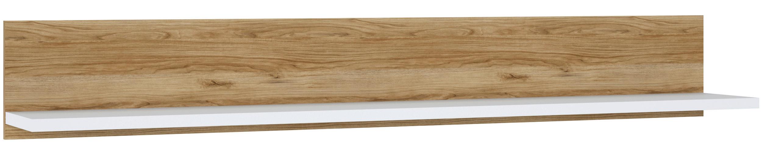 Wandpaneel Salinas B: 152,7 cm Weiß/Eichefarben - Eichefarben/Weiß, Trend, Holzwerkstoff (152,7/22/22cm)