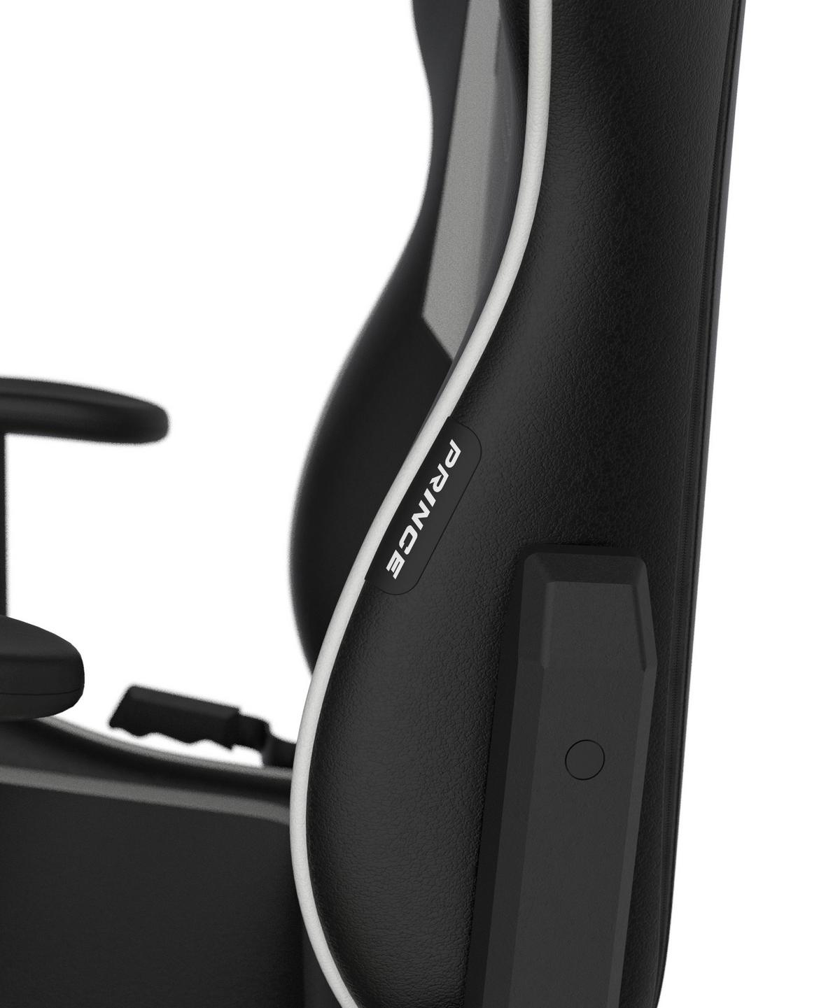 Gamingstuhl DX Racer Prince L - Schwarz/Weiß, MODERN, Kunststoff/Textil (67/126/67cm) - Dxracer