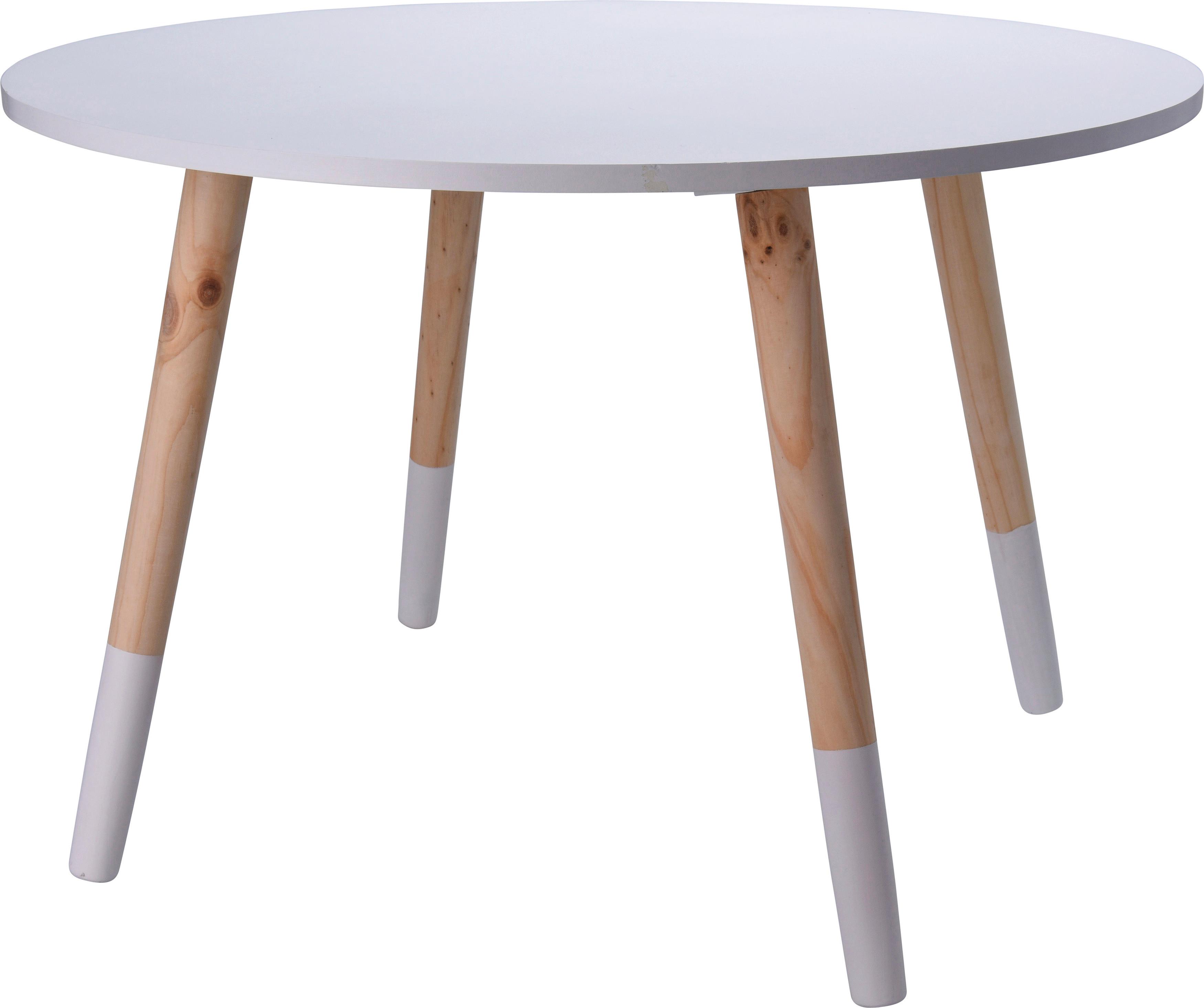 Gyerekasztal Lotte - natúr/fehér, fa (60/41cm)