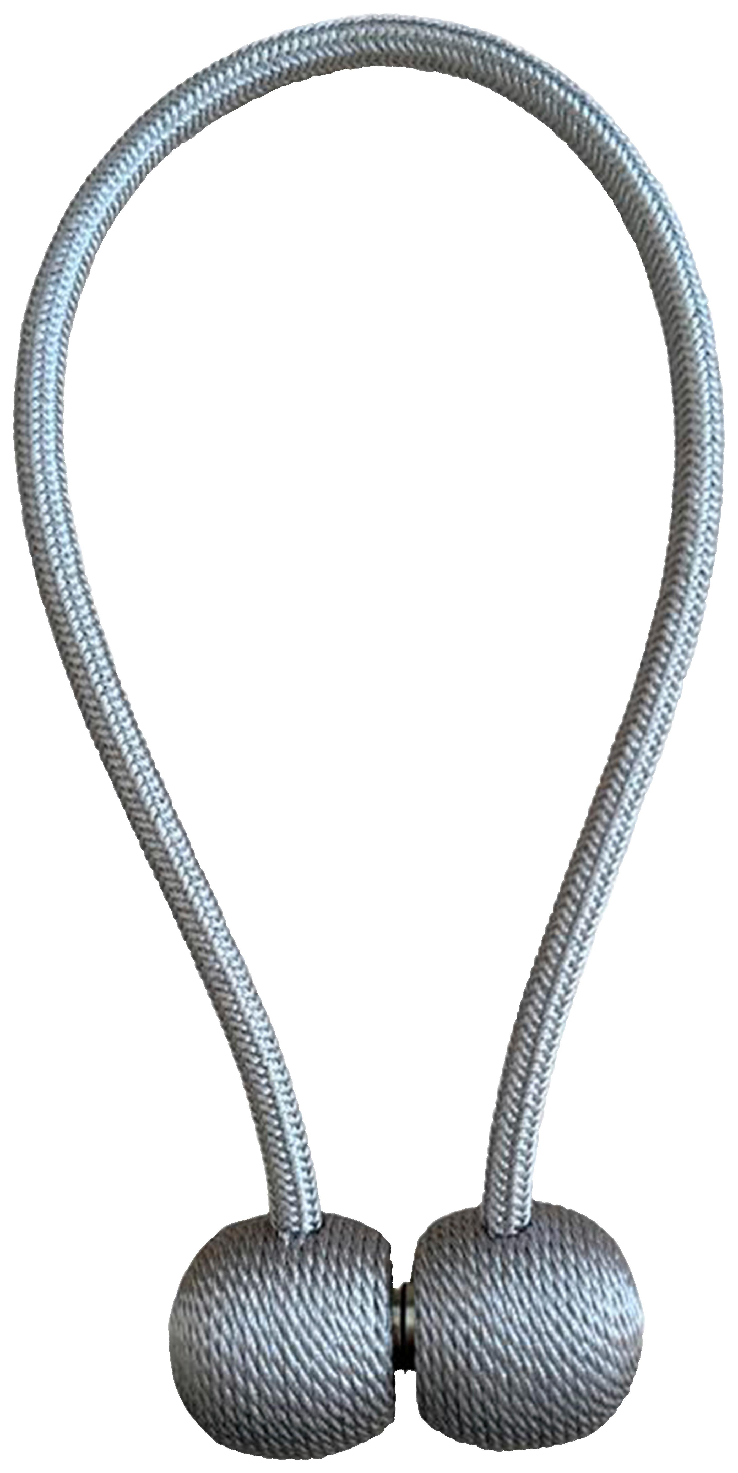 Függönyelkötő Cuba - ezüstszínű, Modern (43cm) - Luca Bessoni