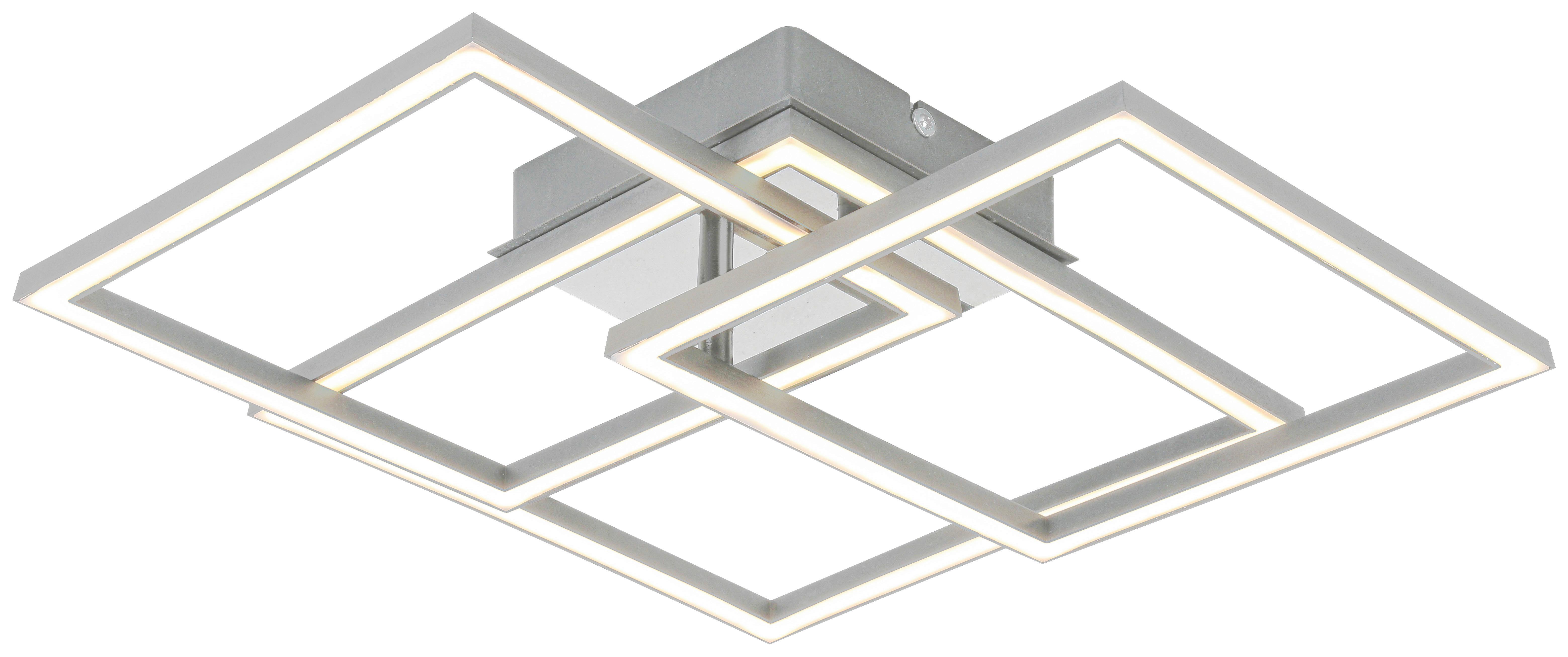 Led Mennyezeti Lámpa Elis - ezüst/króm, Modern, műanyag/fém (43/43/8cm) - Luca Bessoni