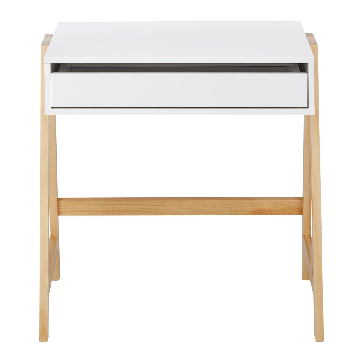 Psací stůl PINO - bílá/barvy borovice, Moderní, dřevo (60/45/60cm) - Bessagi Kids