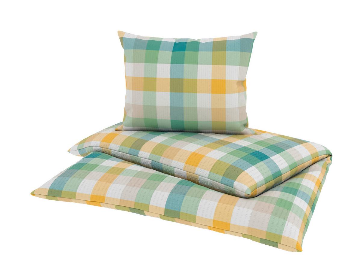 Bettwäsche Regina - Orange/Grün, MODERN, Textil - Luca Bessoni