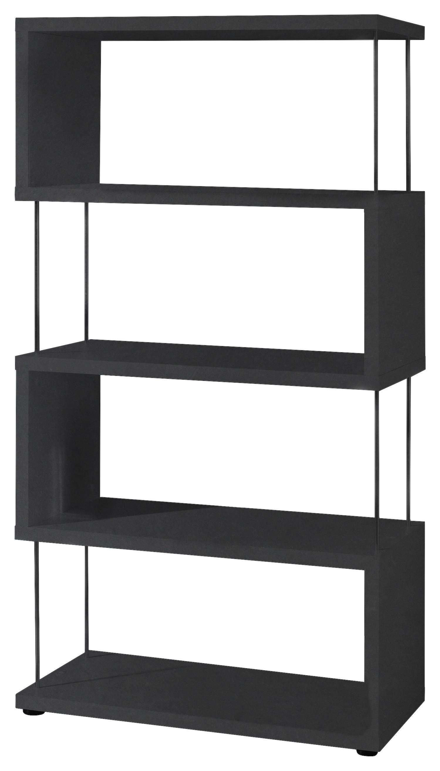 Stojací Regál Sticks - černá, Moderní, kompozitní dřevo/plast (66/126/33cm) - Modern Living