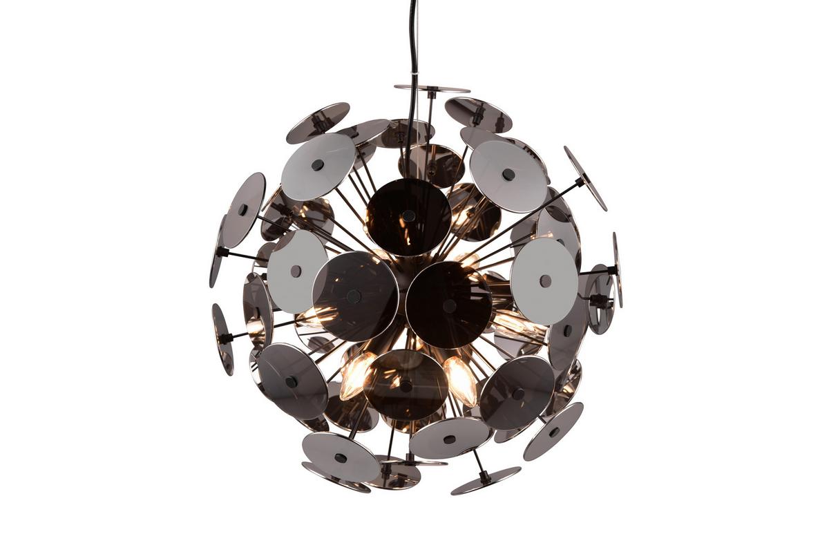 Pendelleuchte 309900657  Discalgo - Chromfarben/Schwarz, Design, Glas/Metall (54/150cm) - Trio Leuchten