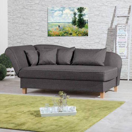 Récamiere Selma In Anthrazit B: 190 Cm - Anthrazit/Buchefarben, Design, Textil (190/82/88cm) - Max Winzer