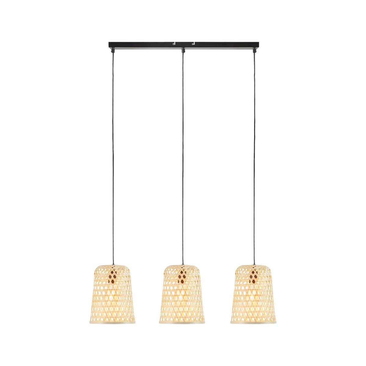 Závěsné svítidlo GAIO - přírodní barvy, Moderní, kov/přírodní materiály (80/21/130cm) - Bessagi Home