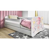 Kinder-/Juniorbett Babydreams Inkl. Matratze 80x160 - Birkefarben/Weiß, MODERN, Holz/Holzwerkstoff (80/160cm) - MID.YOU