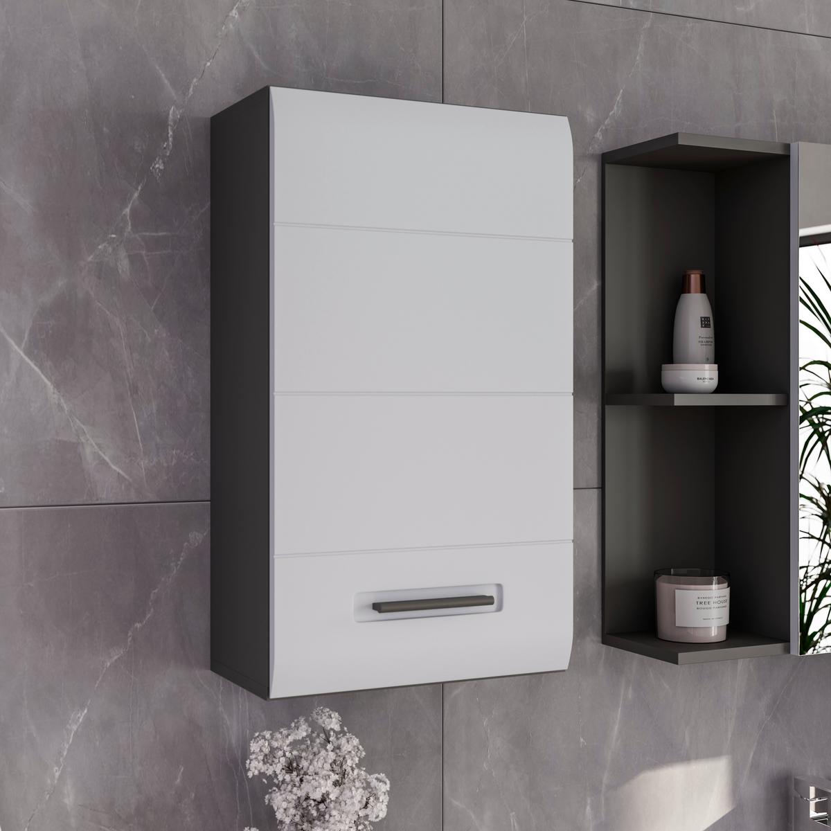 HÄNGESCHRANK PEARL NEW SNOL 118 - Anthrazit/Weiß, KONVENTIONELL, Holzwerkstoff (40/70/22,6cm)