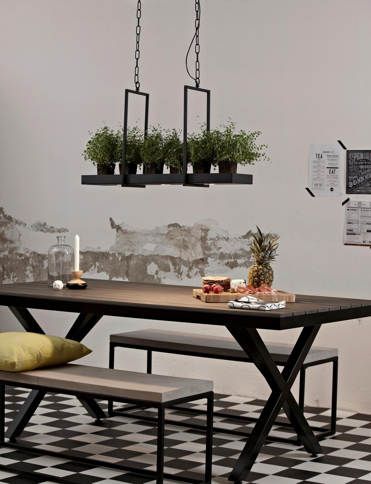 Pendelleuchte Tray - Schwarz, Basics, Metall (22,5/80/50cm) - Markslöjd