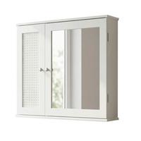 SPIEGELSCHRANK Weiß B: 60cm - Weiß, Design, Glas/Holzwerkstoff (60/50/15cm) - Livetastic