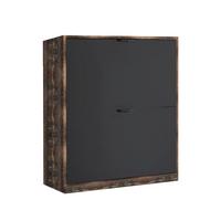 Cipősszekrény Yoro 2 64/82,4cm - ótölgy/antracit, Konventionell, faalapú anyag (64/82,4/19cm)