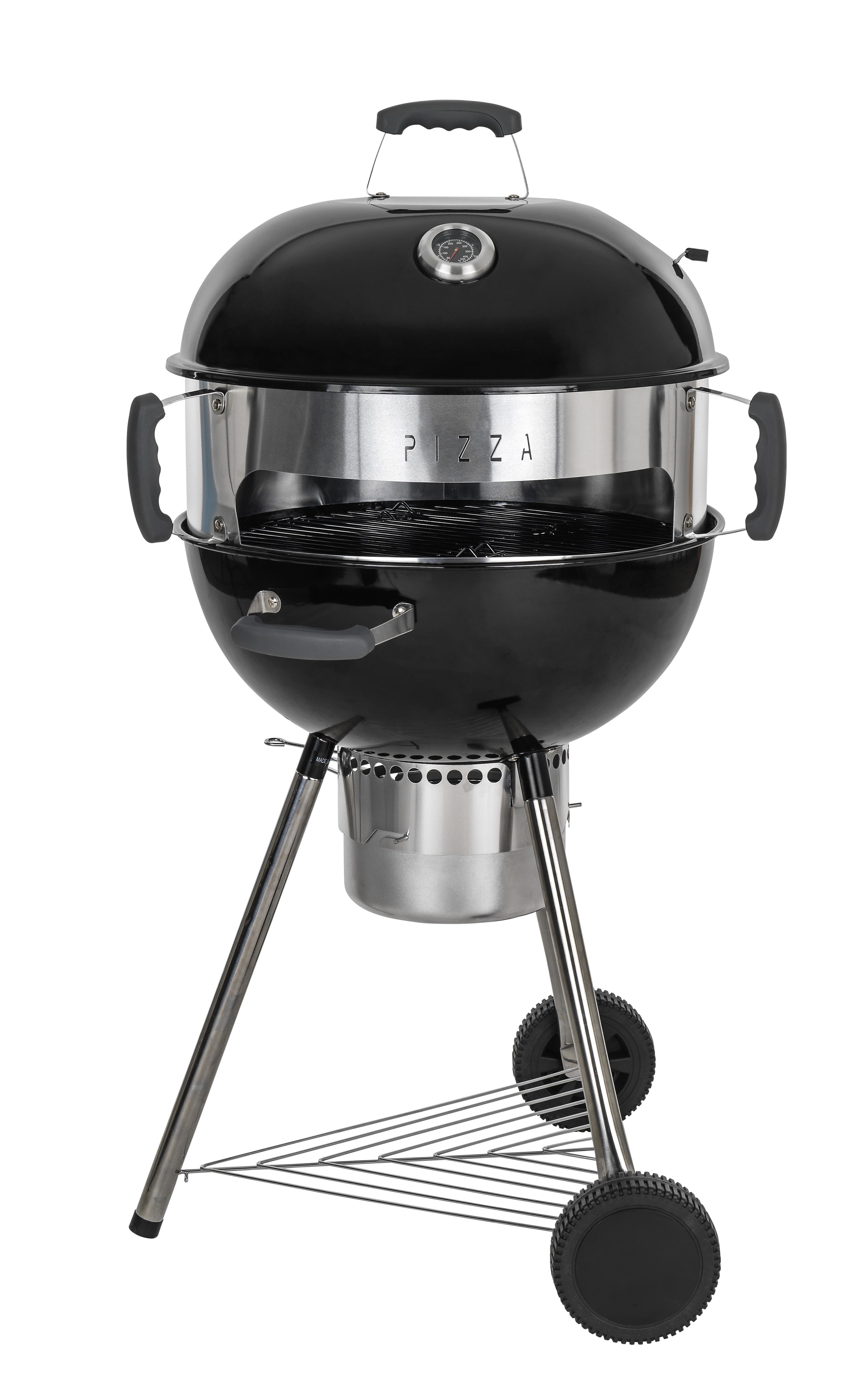 Kulatý Gril Grillmax 3 - černá/barvy stříbra, kov/plast (71,5/124/58cm) - Modern Living