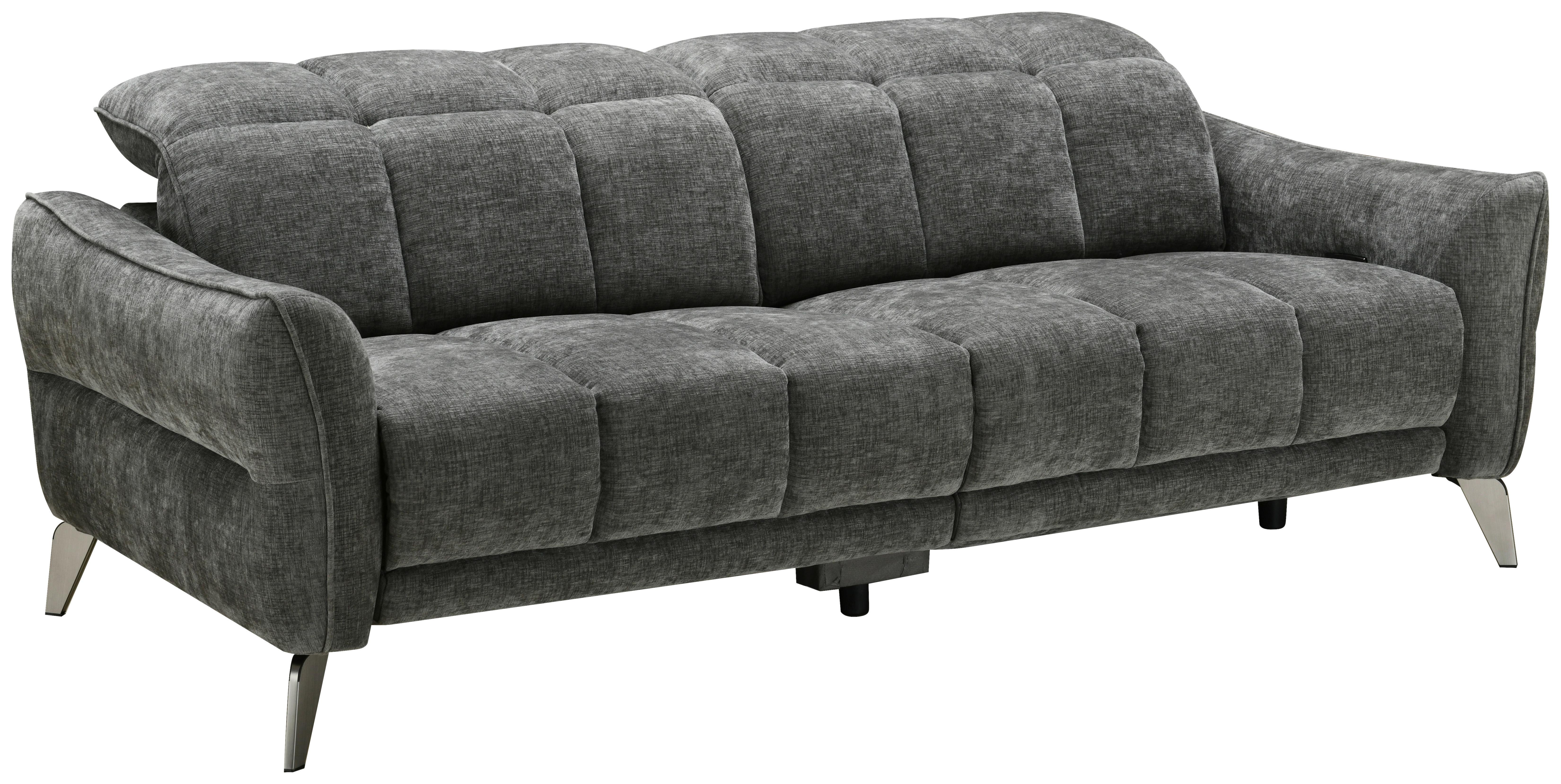 3-sitzer-sofa Jupiter Dunkelgrau B: 216 Cm - Dunkelgrau/Schwarz, Design, Holz/Textil (216/79/106cm) - Livetastic