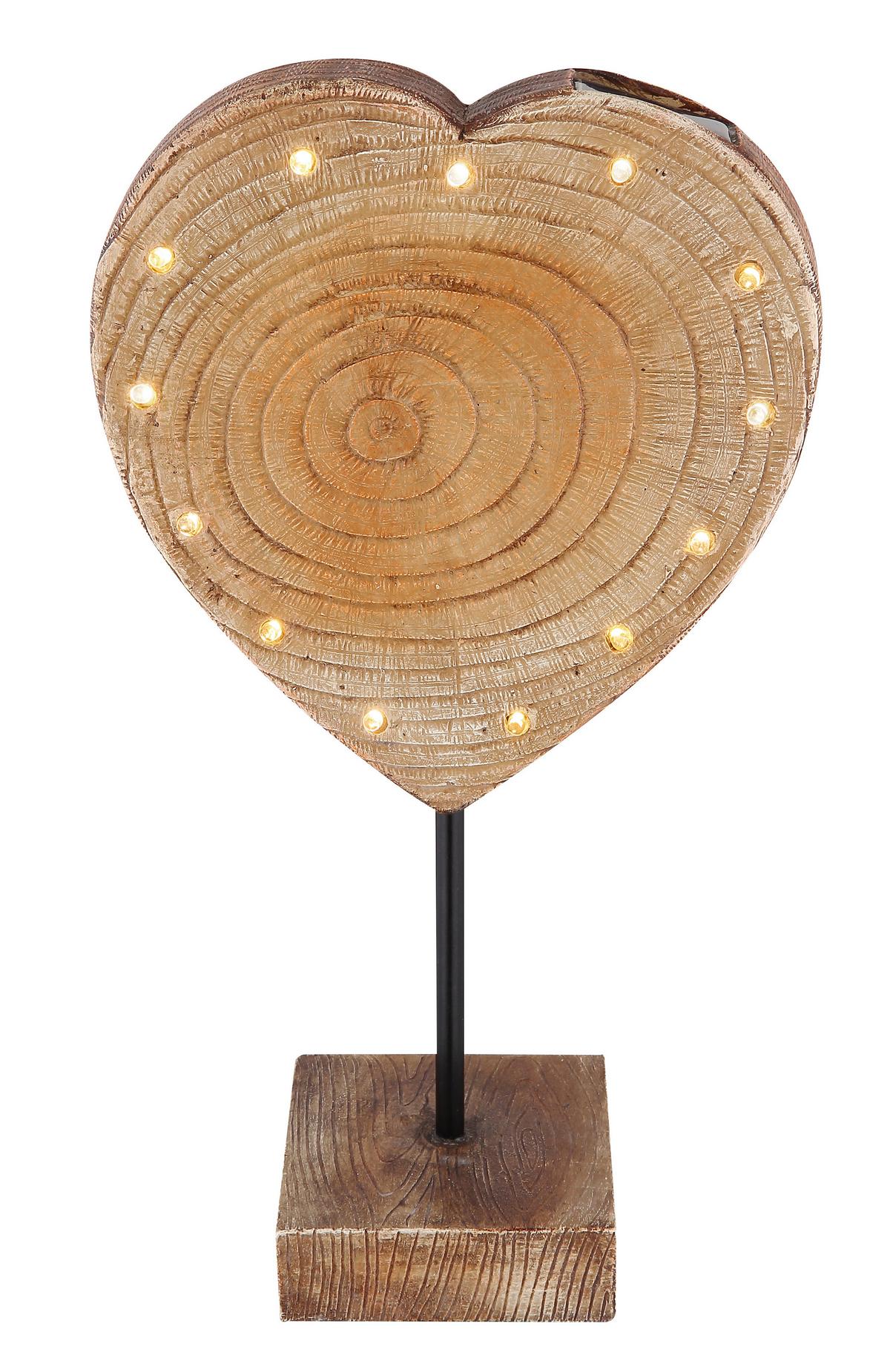 Solarleuchte 36513 - Schwarz/Braun, Natur, Kunststoff/Metall (19/9,5/50cm) - Globo