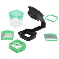Küchenhelfer-Set Nicer Dicer Quick 7 -Teilig. - Schwarz/Grün, Basics, Kunststoff/Metall - Genius