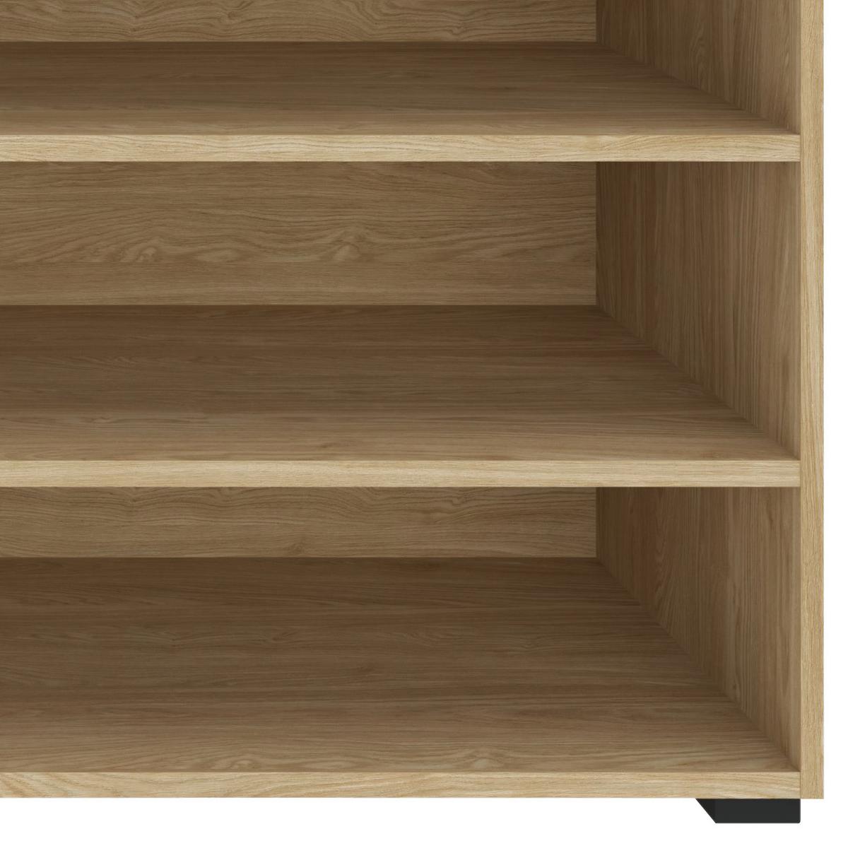 Regal Unit -elements Midi B: 91,2 Cm Eichefarben - Eichefarben/Schwarz, MODERN, Holzwerkstoff (91,2/67,2/40cm) - Ondega