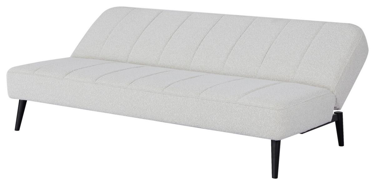 Schlafsofa Lino Beige B: 192 cm - Beige/Schwarz, Design, Holz/Textil (192/82/90cm) - Livetastic