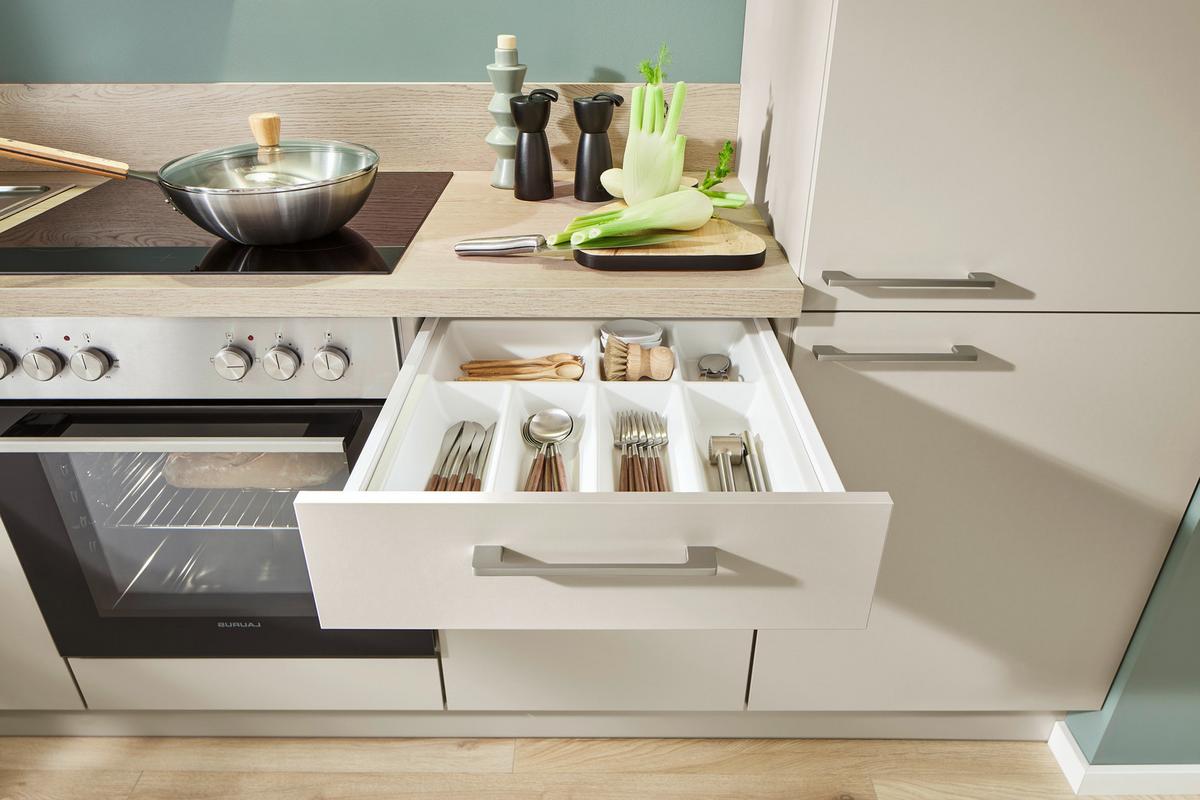 Küchenblock Pn80/pn100 - Kaschmir/Eichefarben, MODERN, Holzwerkstoff (260cm) - Pino