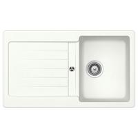 Spüle Austin Weiß B: 86 cm - Weiß, Design, Stein (86/21/50cm) - Respekta