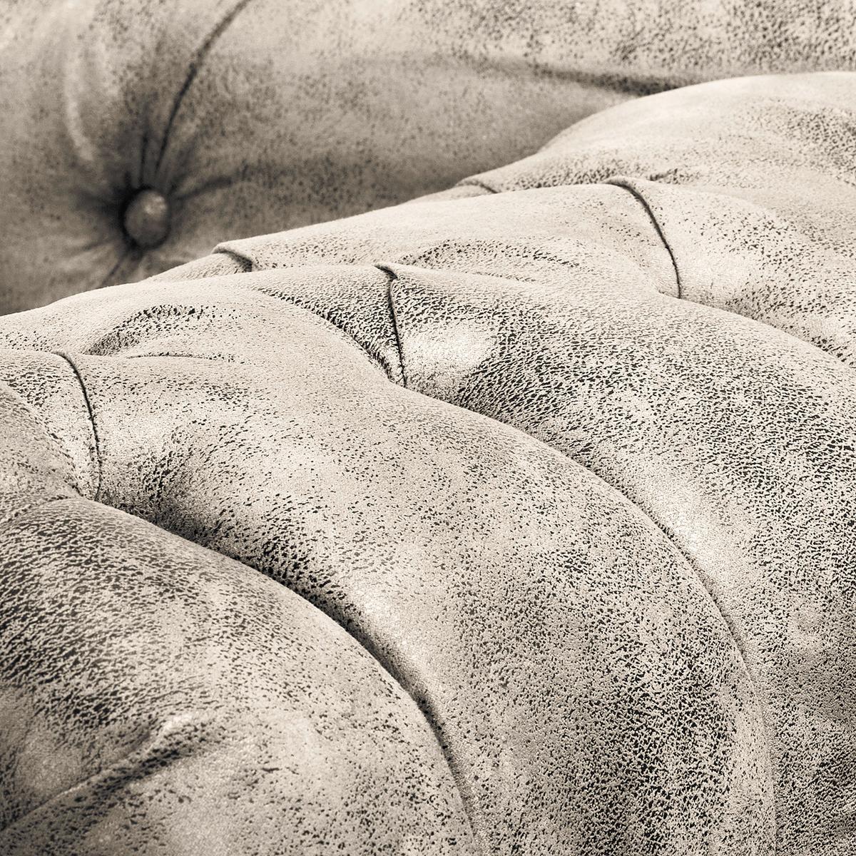 Récamiere Pako Hellgrau B: 185cm - Hellgrau/Braun, Design, Textil (185/93/75cm) - Livetastic