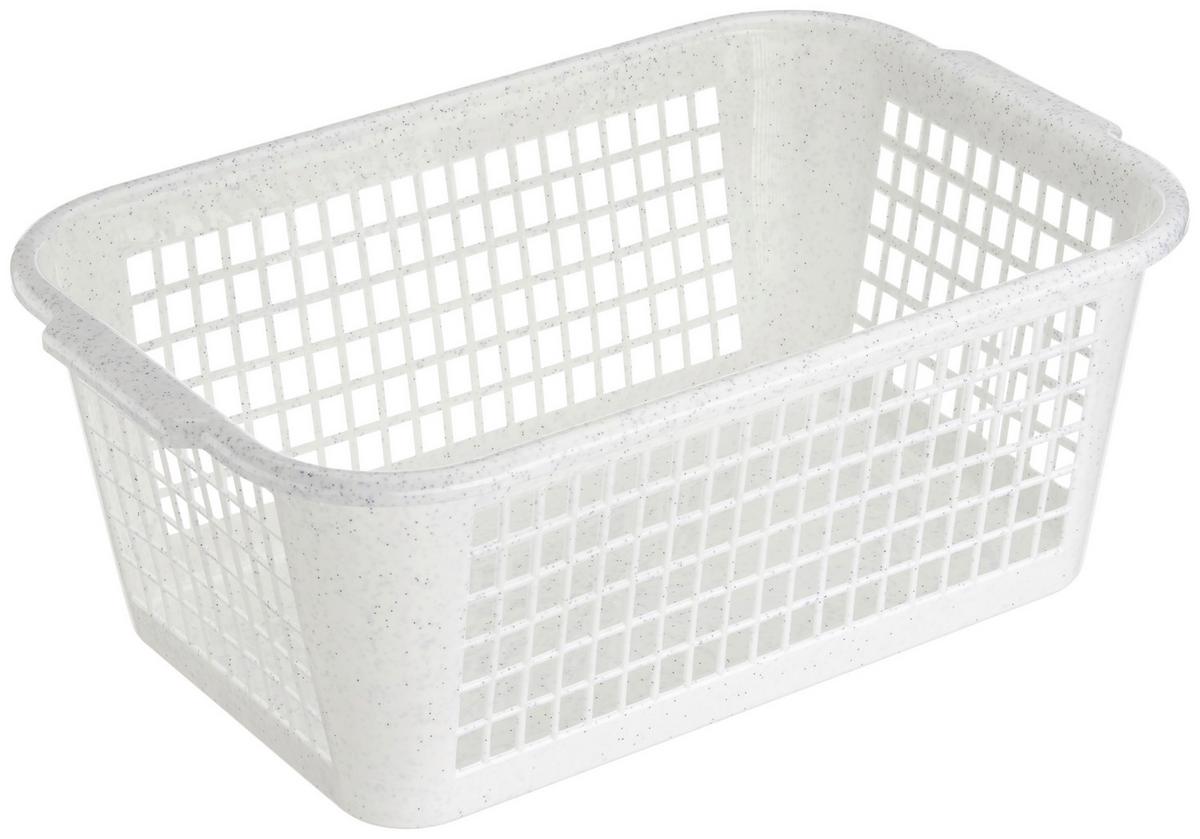 Aufbewahrungskorb 35x24 cm Kunststoff Versch. Farben - Blau/Weiß, KONVENTIONELL, Kunststoff (35/24/14,5cm)