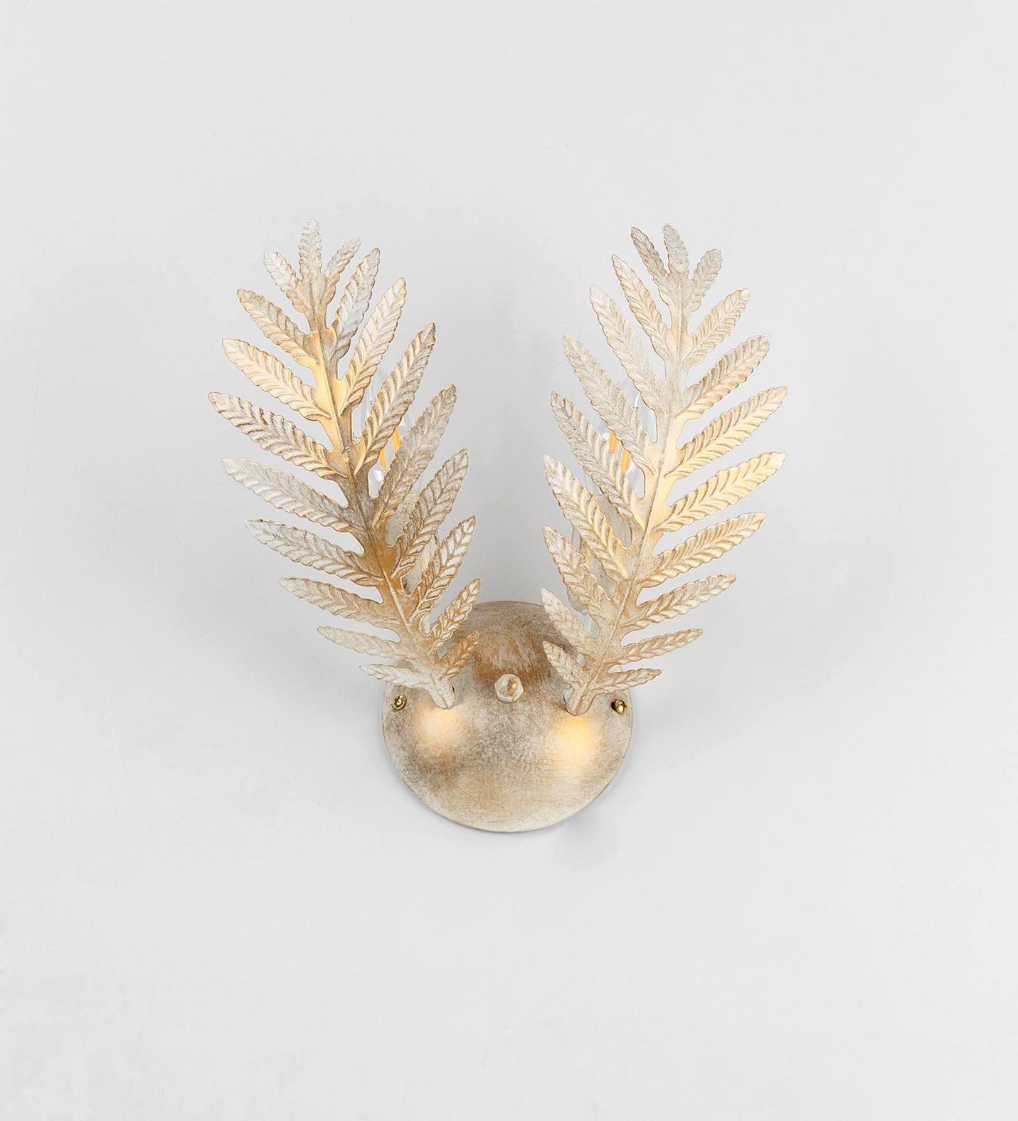 Wandleuchte 4996/ap2a - Weiß, Natur, Metall (30/14cm)