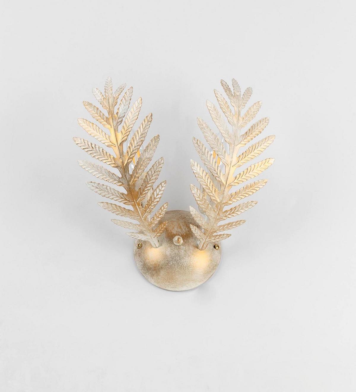 Wandleuchte 4996/ap2a - Weiß, Natur, Metall (30/14cm)